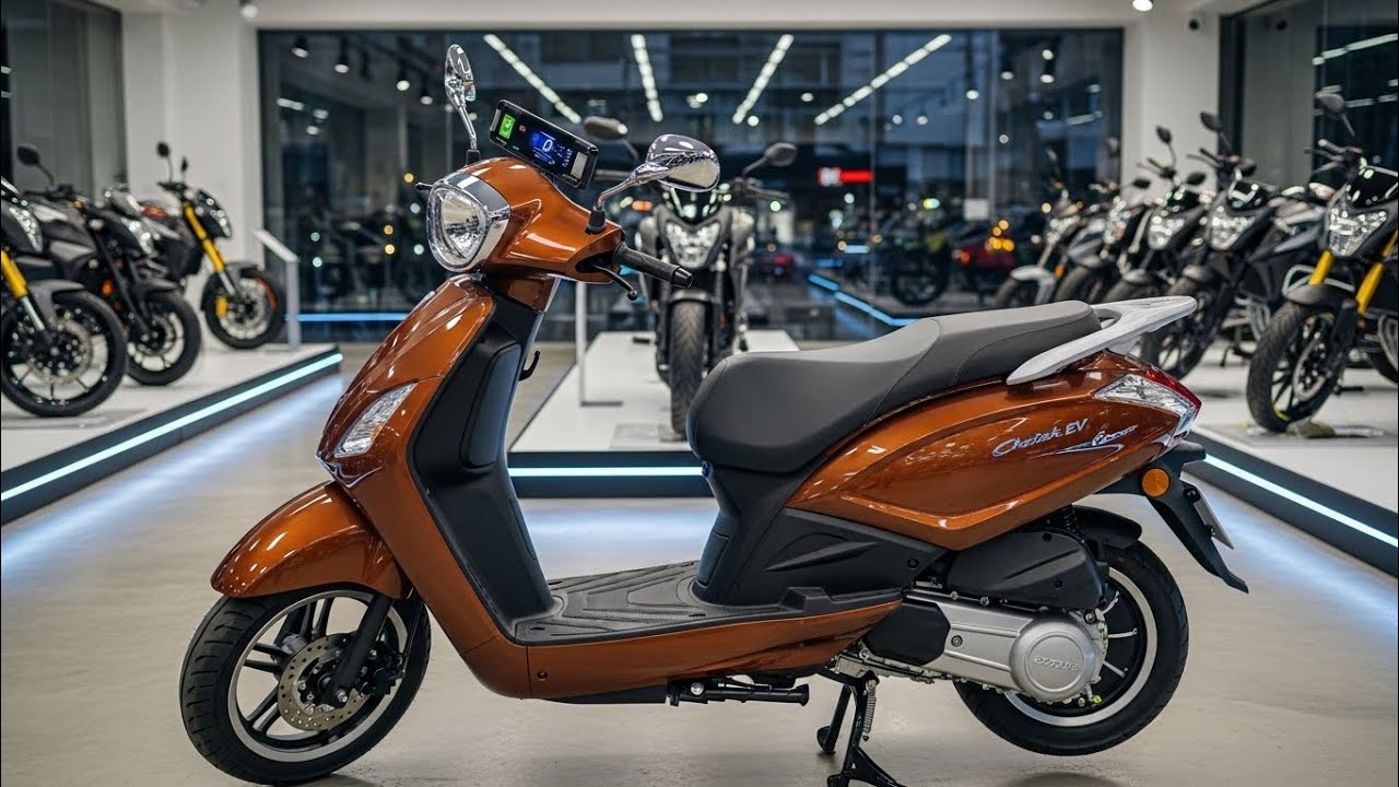 Электрический самокат Bajaj Chetak 2026 года выпуска 🚀 Запас хода 500 км? EV, меняющий правила игры!