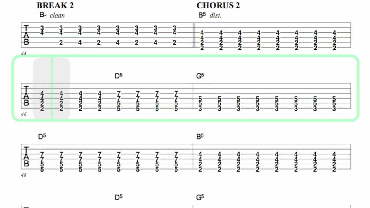 FROM FIRST TO LAST ● Worlds Away [ Isolated Guitar 1 + TAB ]