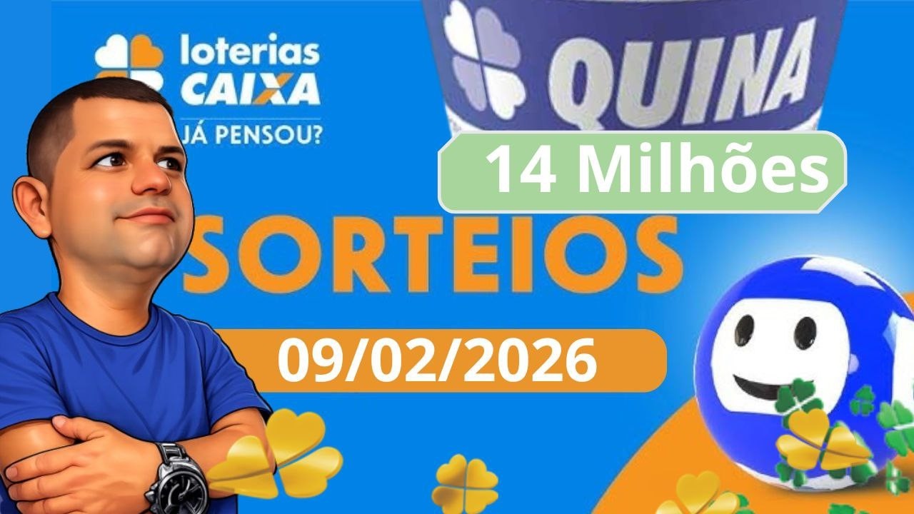 🔴 WEBER AO VIVO | Sorteio das Loterias CAIXA – Resultados de Hoje #09/02/2026