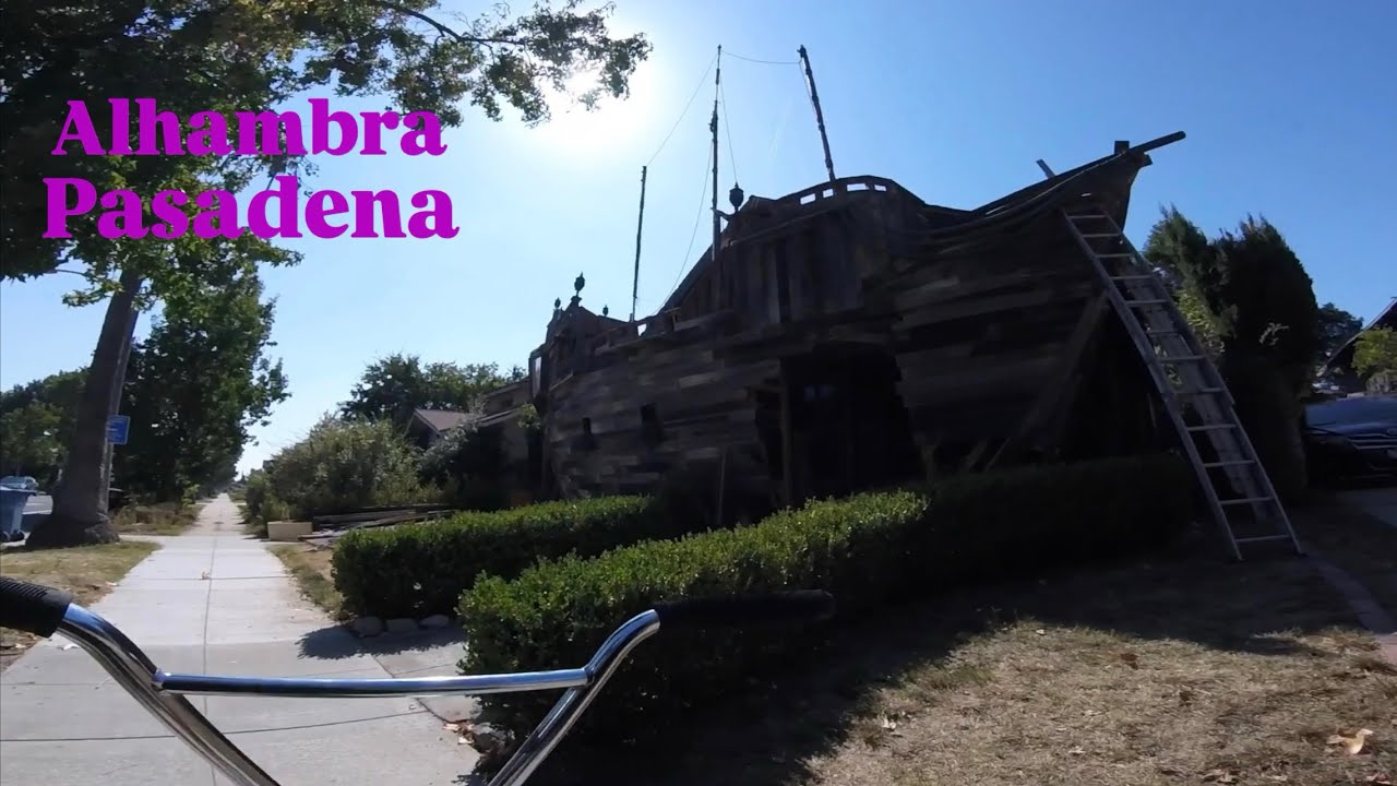 RIDNG BMX IN ALHAMBRA / PASADENA PIRATE SHIP HOME AND CAL TECH / PCC