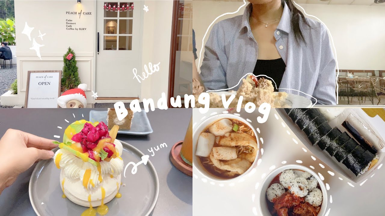 [Travel Vlog] Bandung🚗 | What i eat in Bandung: Aesthetic Cafe, Braga, Makanan Korea murah🍜🍰☕️🥘
