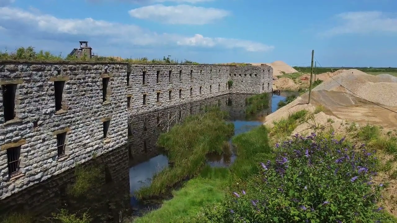 Cliffe Fort, the wreck of the 'Hans Egede' and a launcher for the 'Brennan Torpedo