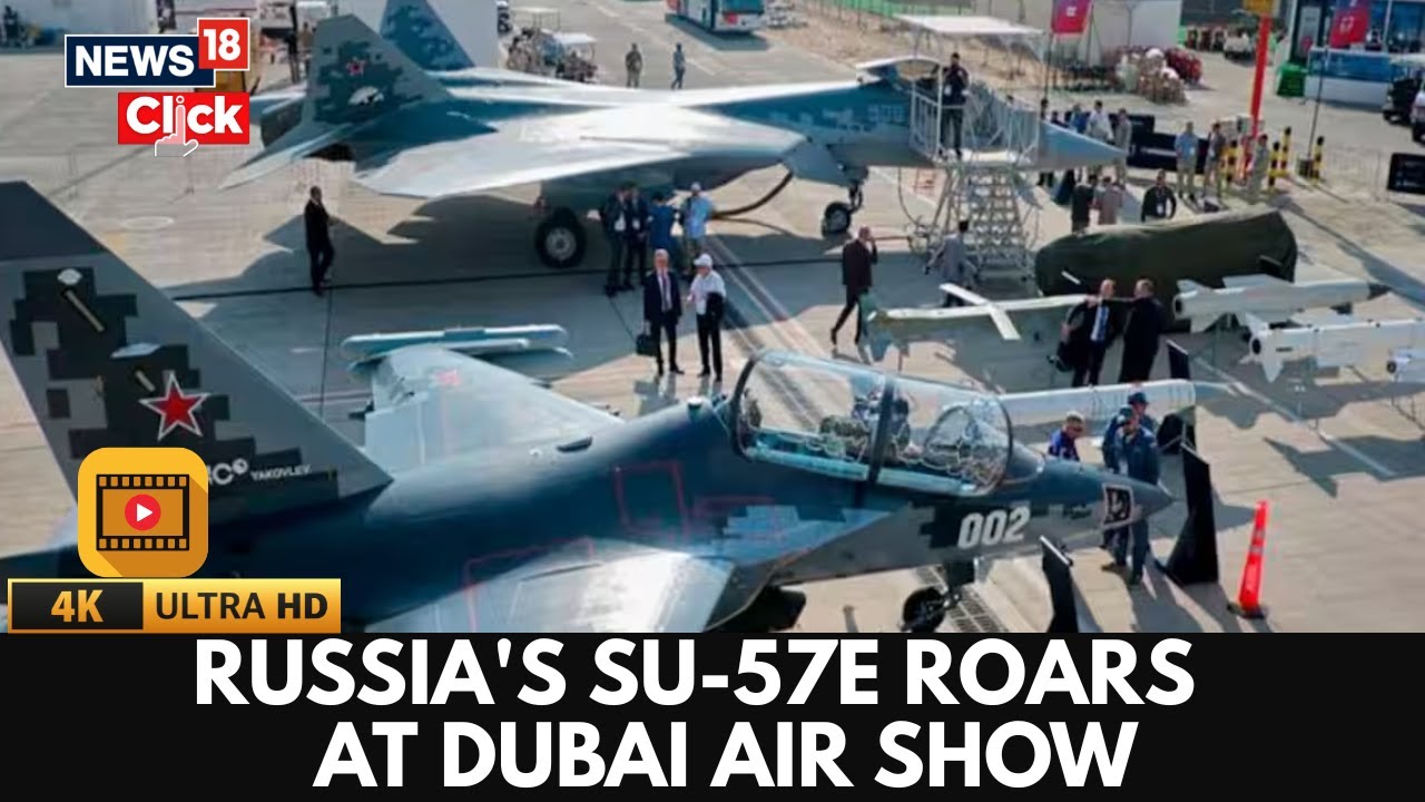 Россия представила истребитель Су-57Э с новыми малозаметными соплами и системами вооружения на ав...