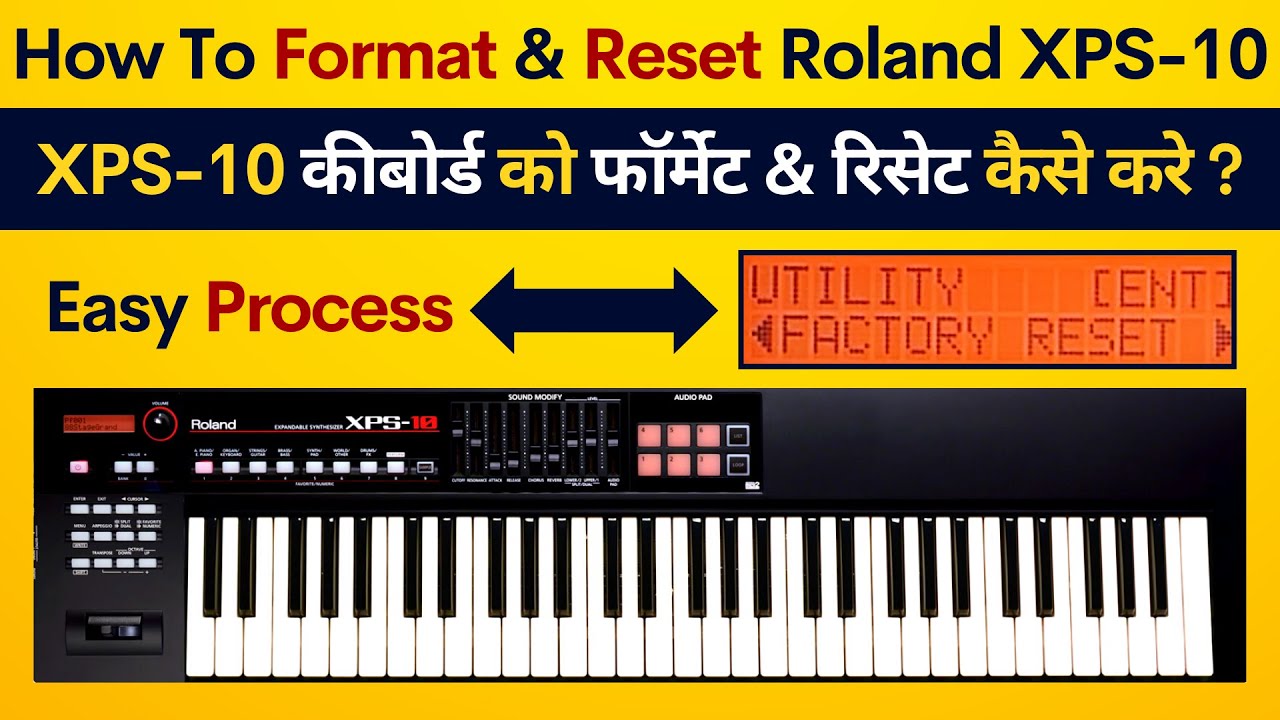 Как отформатировать и сбросить настройки клавиатуры Roland XPS-10 | Как отформатировать и сбросит...