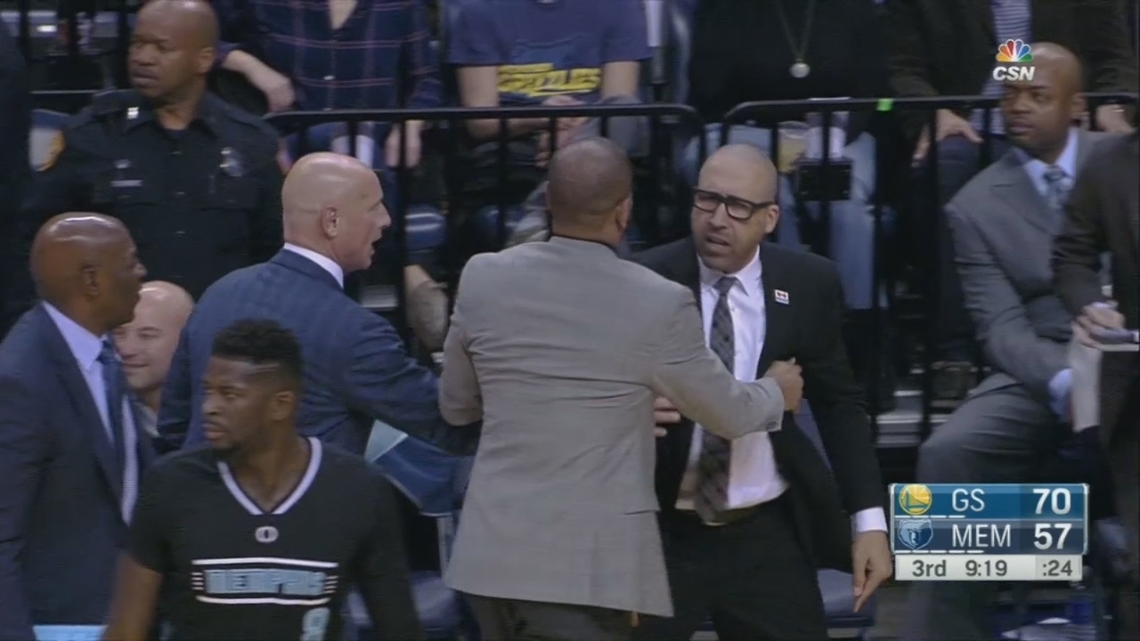 David Fizdale Ejected from Game | Warriors vs Grizzlies | February 10, 2017 | 2016-17 NBA Season