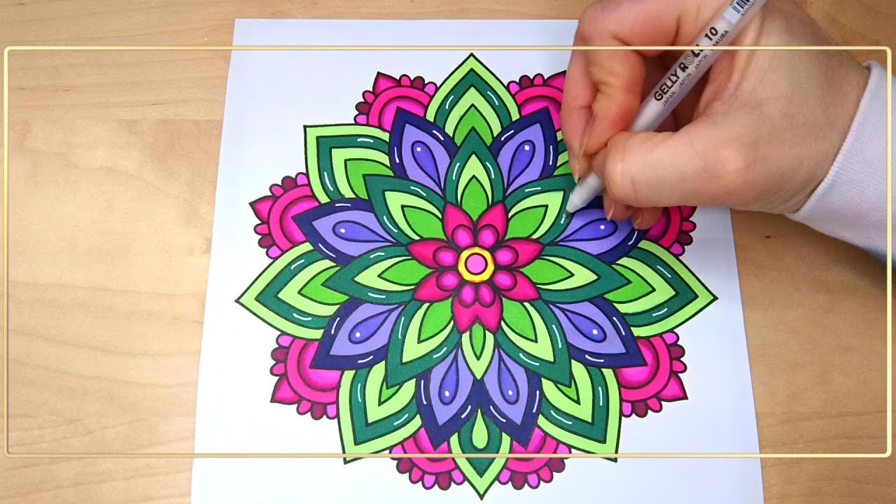 Relaxing Mandala Coloring 🌿 Slow Down & Find Inner Calm #coloringtherapy  #calmingvideo
