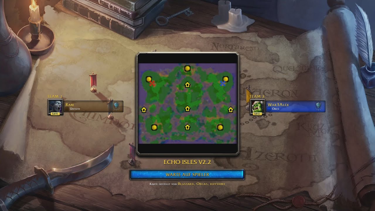 RAM(UD) vs WAR3ALEX(ORC) 1v1 Warcraft 3 Ranked Game [Deutsch/German]