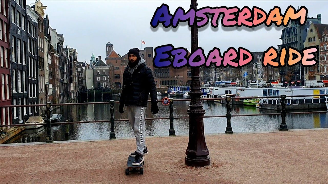 Amsterdam Ride on Elwing  Nimbus Electric Skateboard