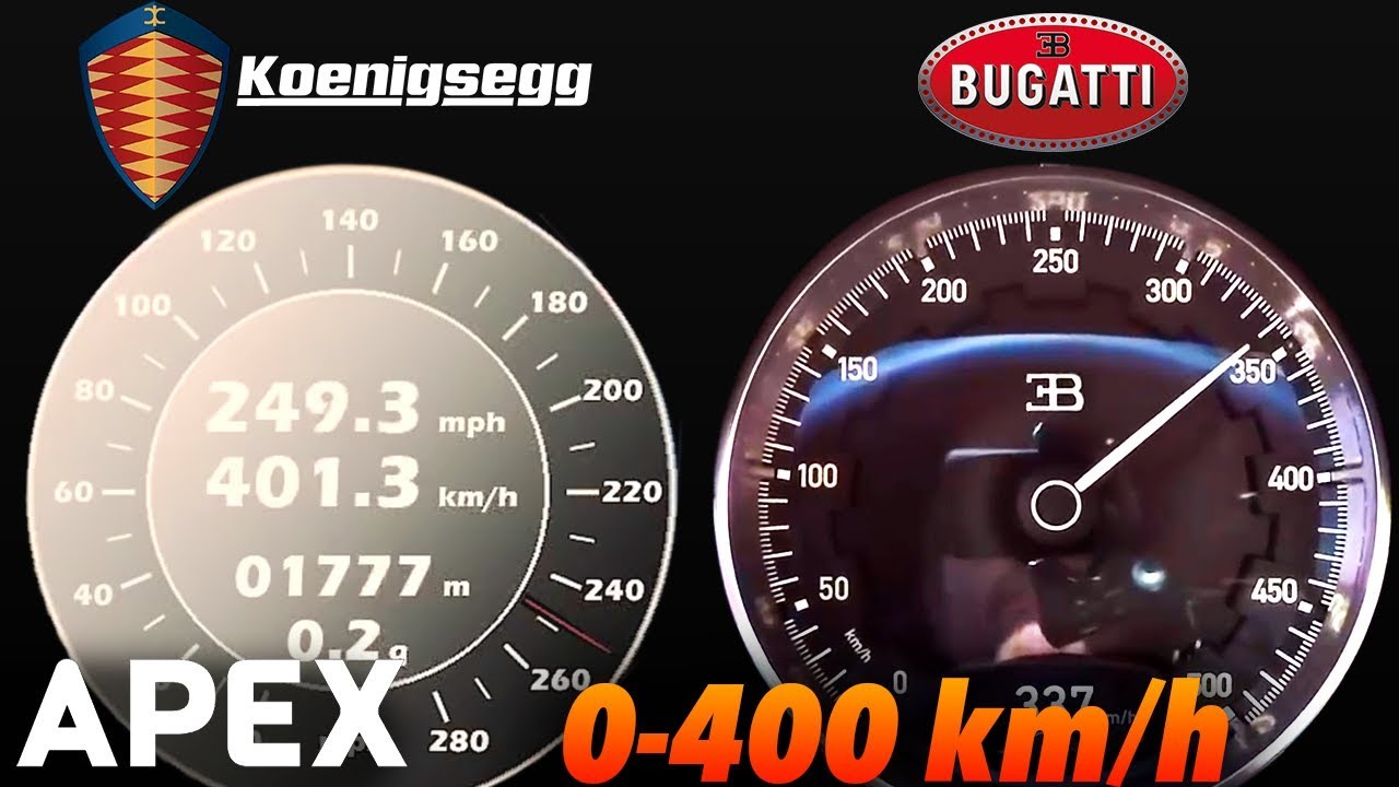 2018 Bugatti Chiron vs. Koenigsegg Agera RS - Acceleration Sound 0-100, 0-400 km/h | APEX