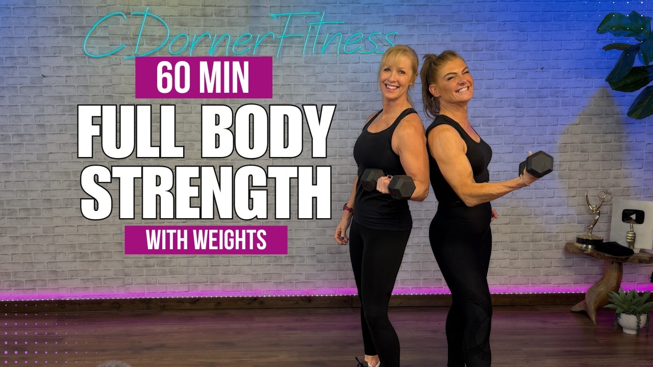 1 Hour - Full Body Strength & Definition with Weights - At Home SUPERSETS Workout