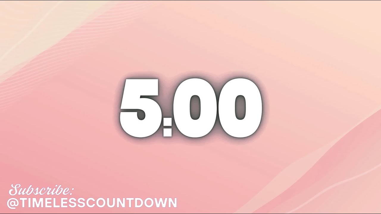 5 Minute Silent Timer ⏳ | No Music, Silent Countdown, Beep at End