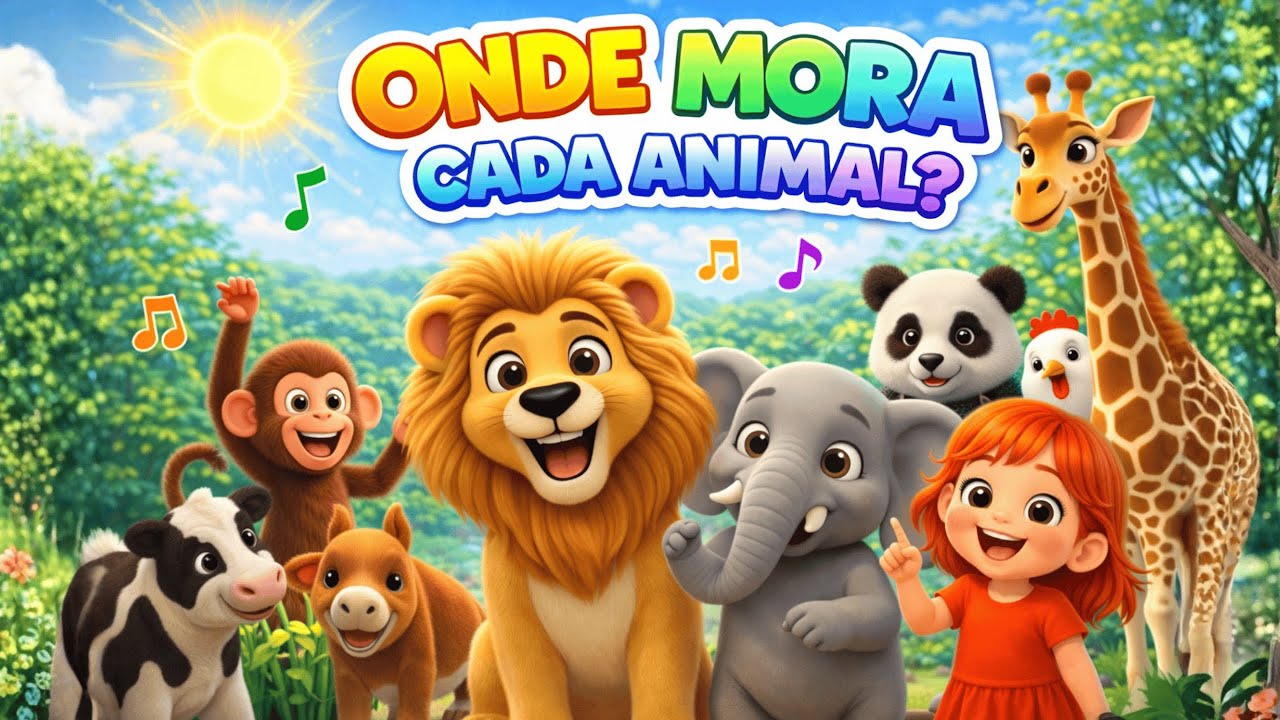 Onde Mora Cada Animal? 🐾🎶 | Música Infantil Educativa | Vila das Cantigas