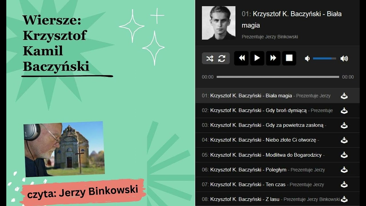 Krzysztof Kamil Baczyński - wiersze - czyta Jerzy Binkowski