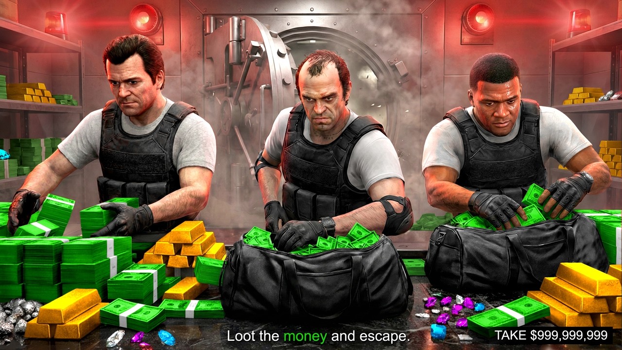 The RICHEST HEIST in GTA 5! (Michael, Trevor & Franklin)