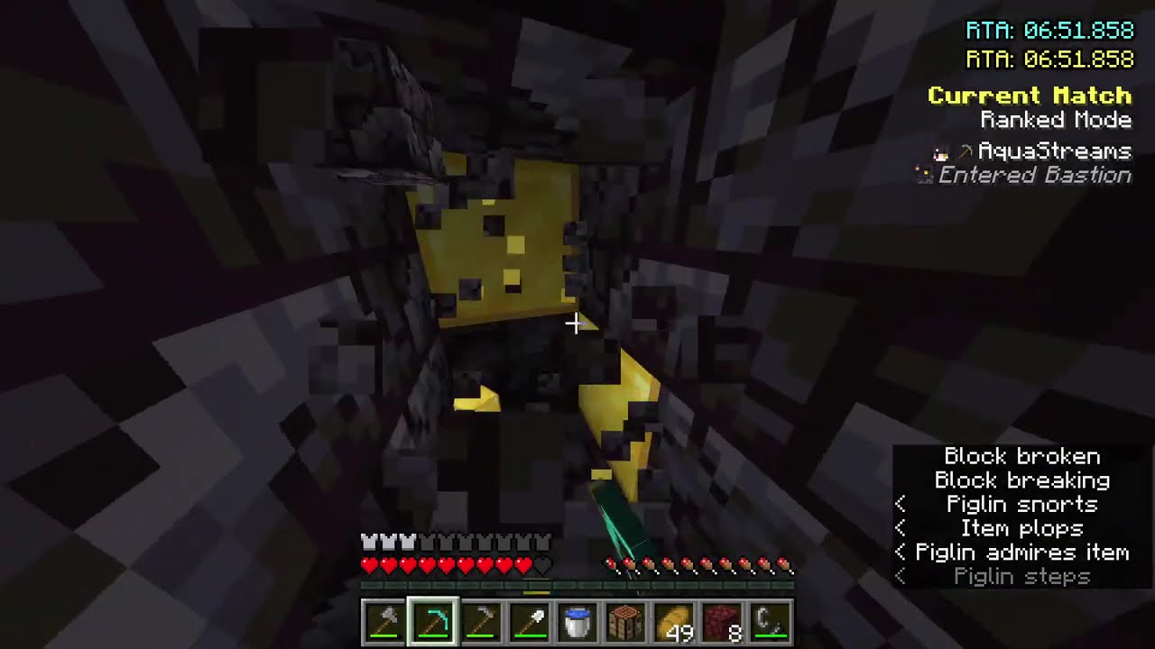 Minecraft Ranked Speedrun in 22:40.167