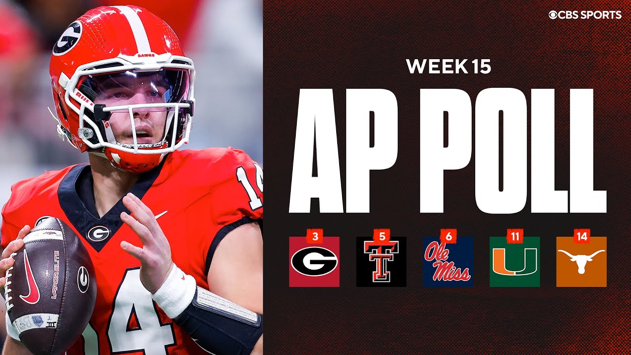 AP Top 25 Poll RELEASED🚨: Georgia jumps to No. 3, Texas A&M drops, ACC title race heats up