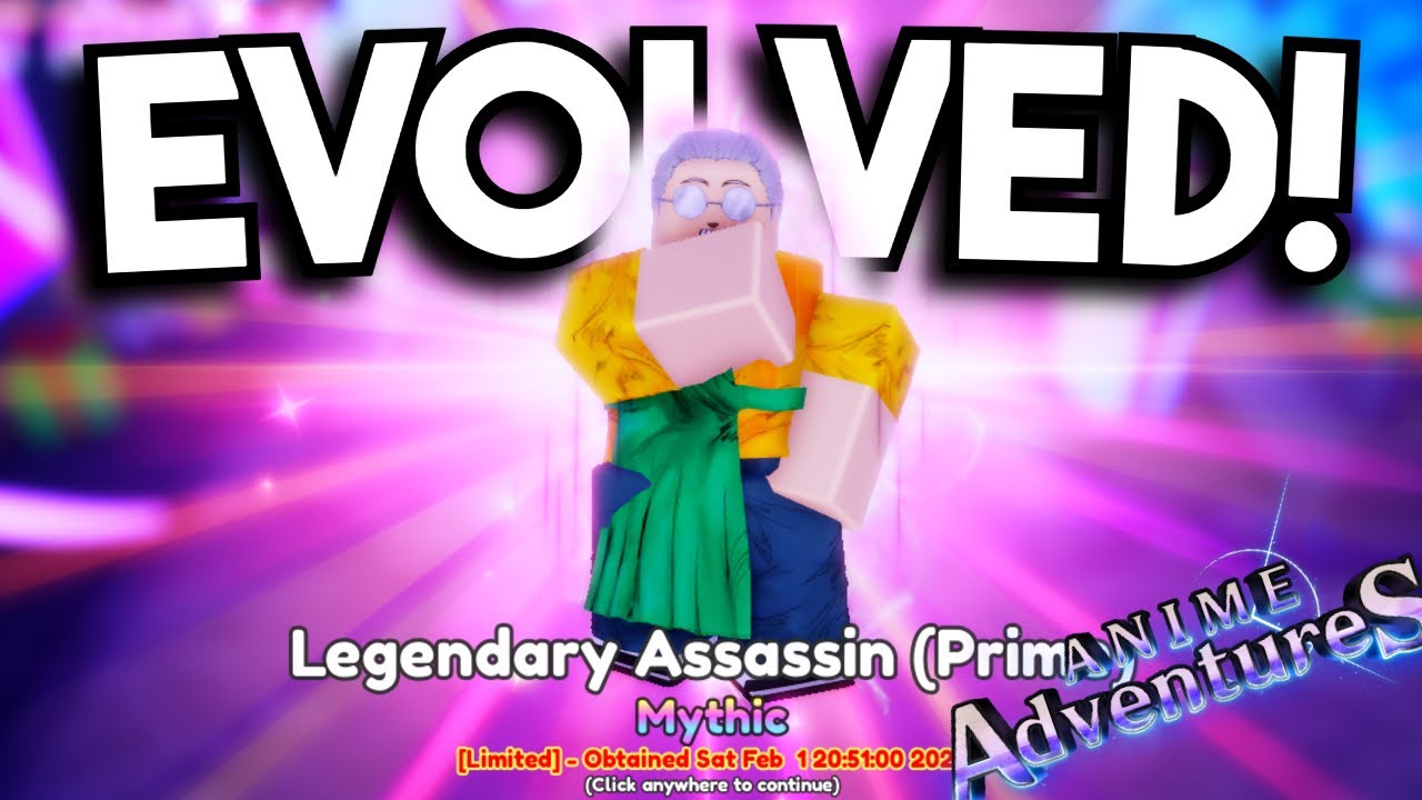 LVL 100 EVOLVED LEGENDARY ASSASSIN (PRIME) SHOWCASE IN ANIME ADVENTURE UPDATE 19.5!