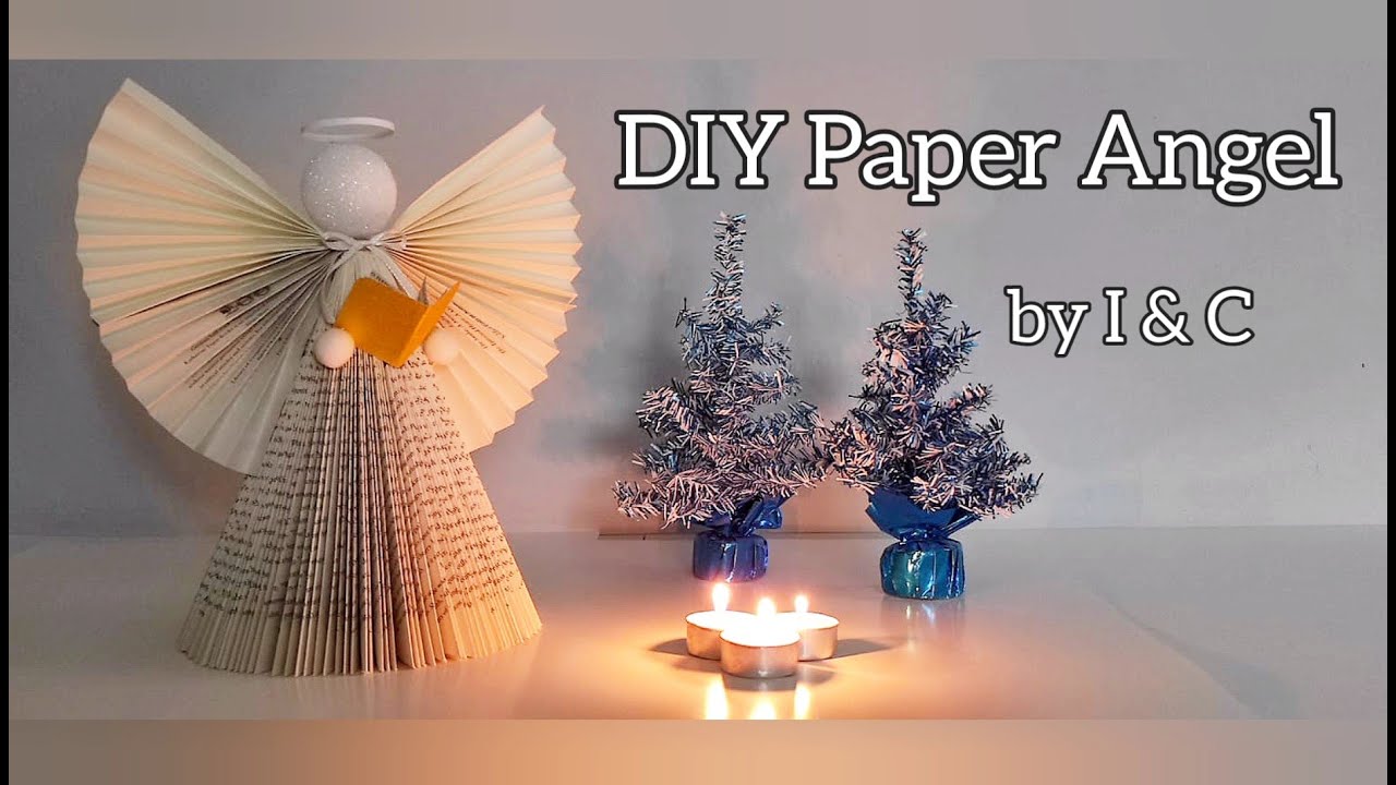 DIY Paper Angel #ChristmasAngel #BookAngel #Angel #White