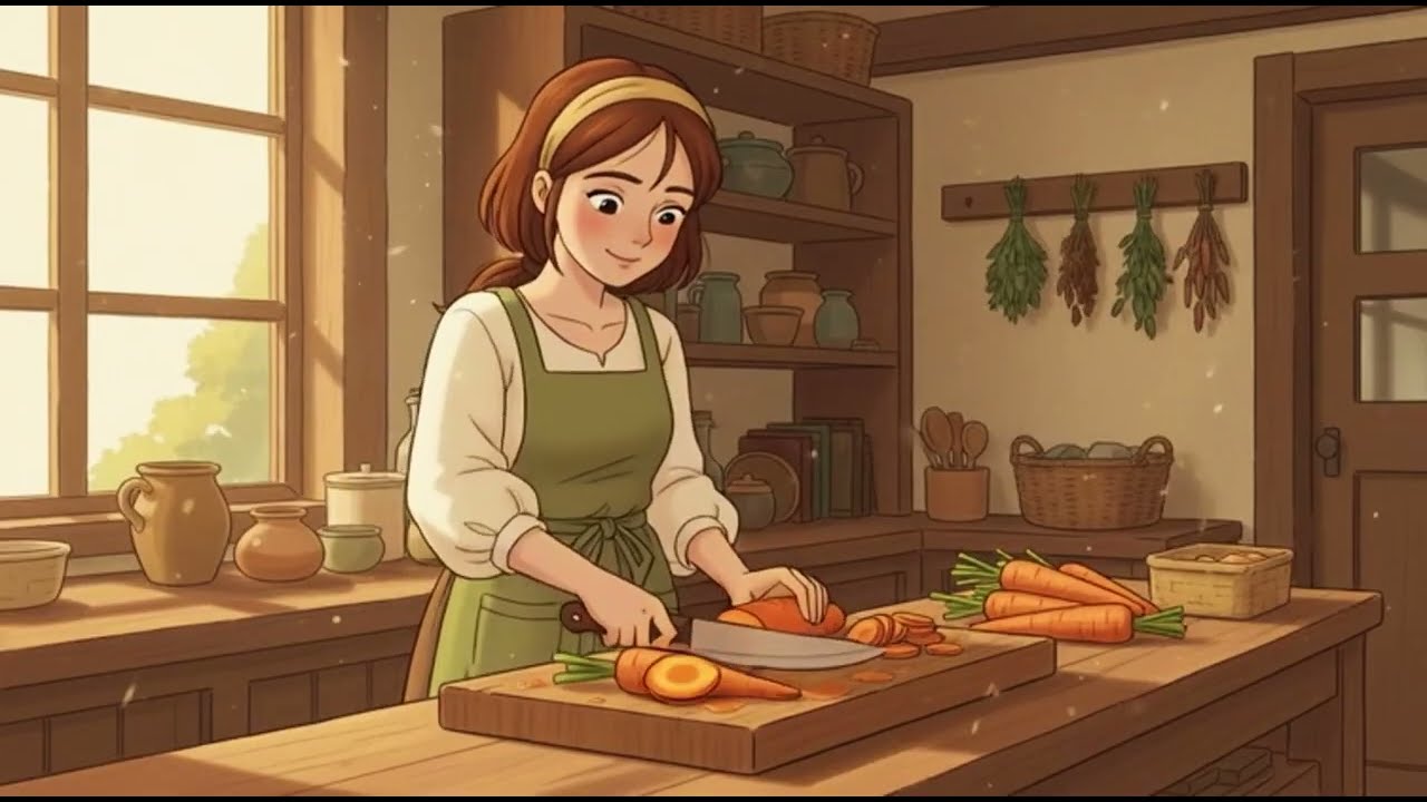 Rainy Afternoon In Our Little Mobile Home 🌧 Cozy Cooking & Quiet Moments | Ghibli-Style Video