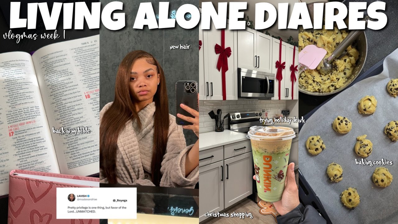 Living Alone Diaries ❄️ | christmas shopping, decorating, bible study & holiday treats