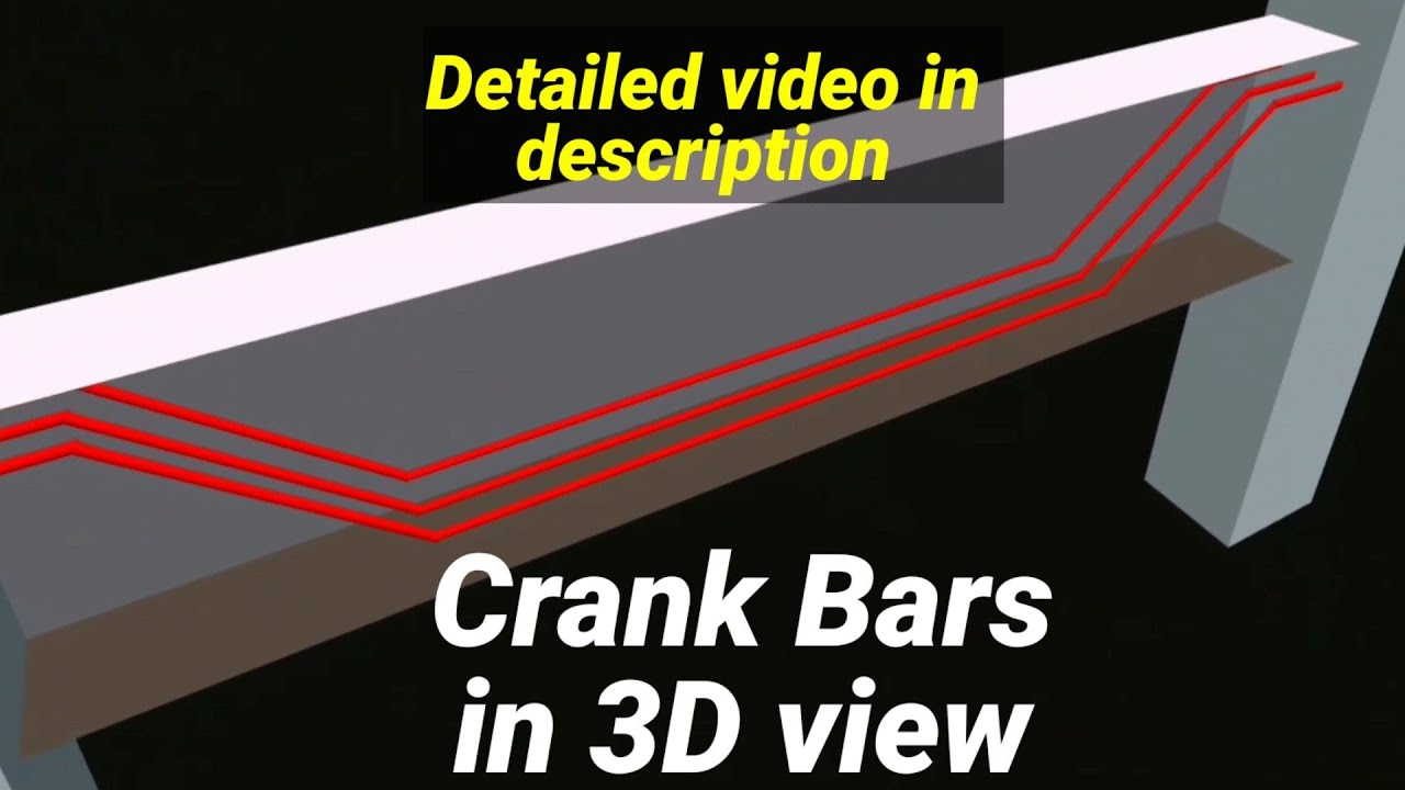 Crank bars in 3D view | crank bars in beams | why crank bars are provided? | civil tutor | #BBS
