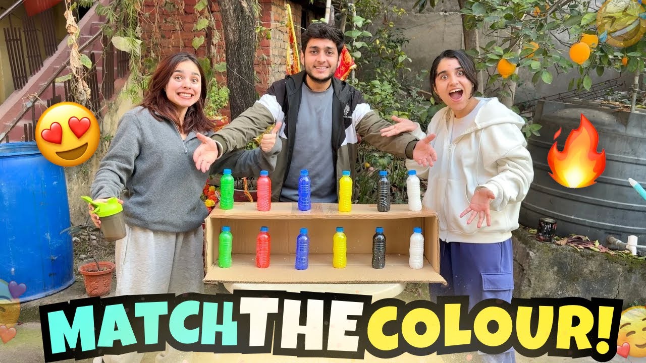 Match The Colour Challenge 🔥 with Sisters 😂