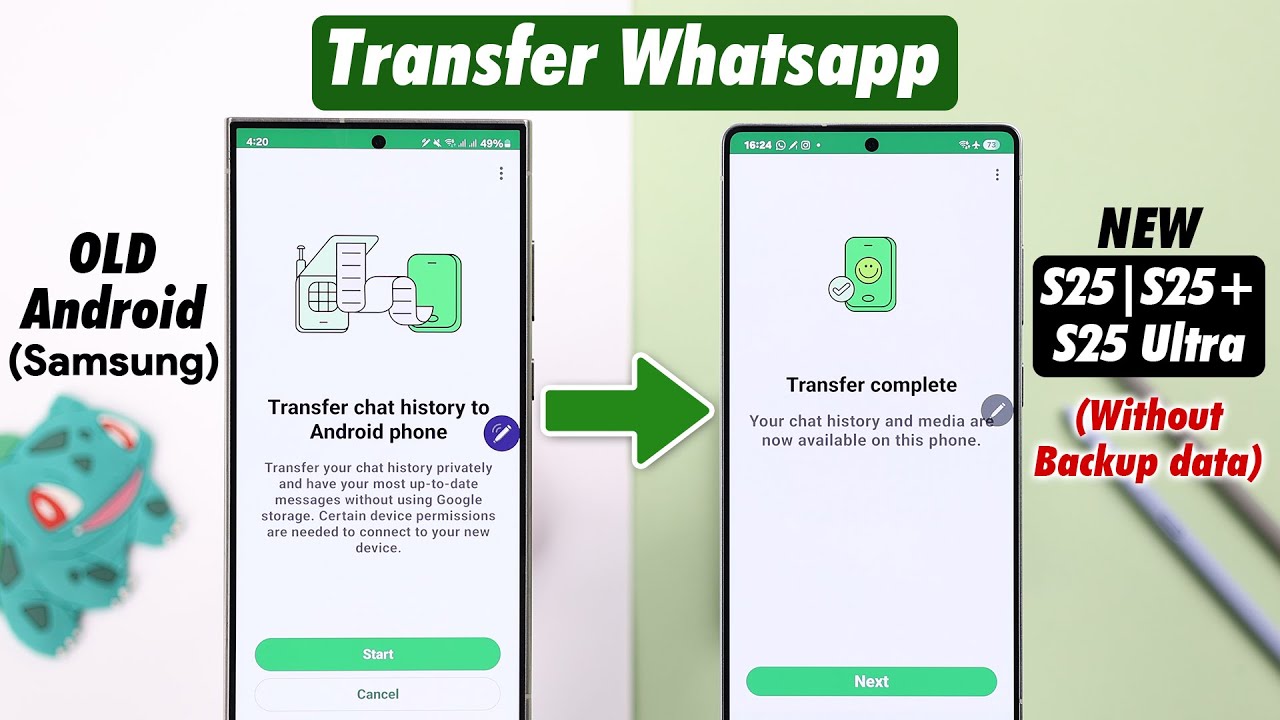 Transfer WhatsApp from Old Android to Samsung Galaxy S25 Ultra/S25+! [Easily]