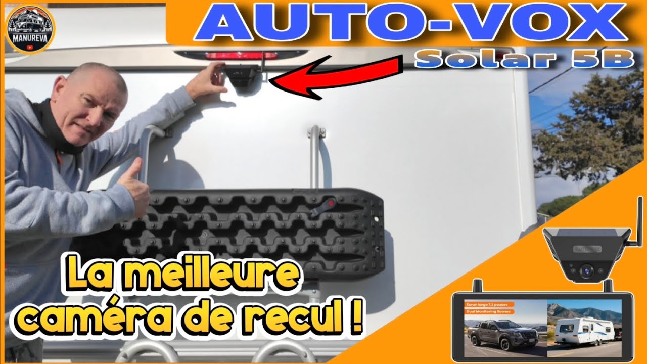 AUTO-VOX SOLAR 5B - 100% SANS Fil /100% AUTONOME ⚡️LA MEILLEURE CAMÉRA DE RECUL .