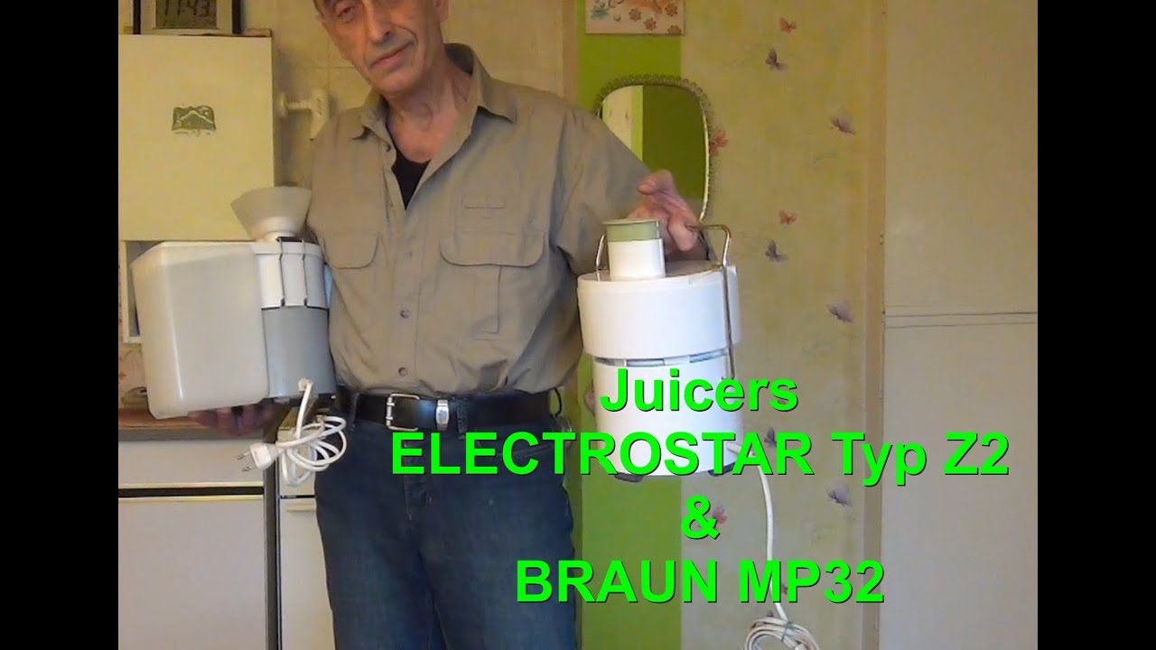 ELECTROSTAR Typ Z2 and BRAUN  MP32 juicers.We make apple juice.