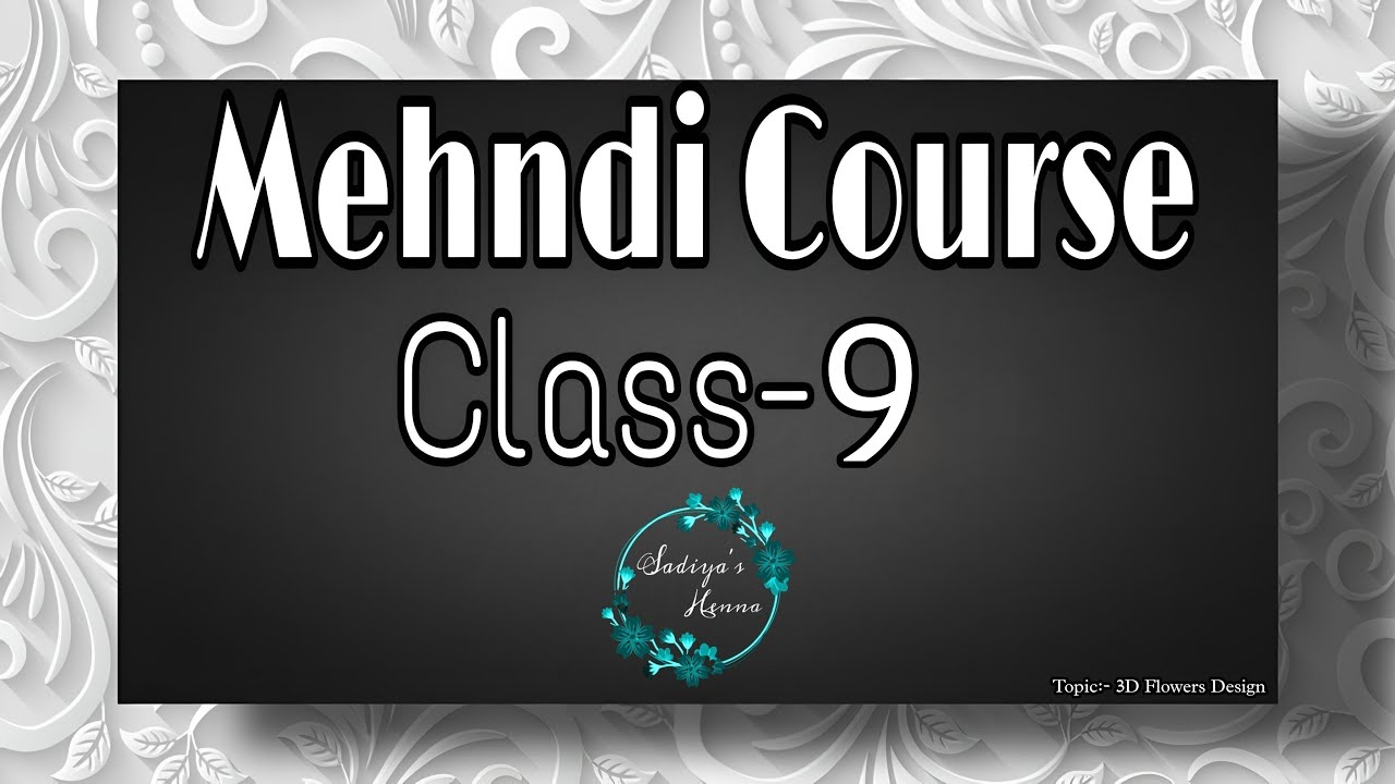 Mehndi class-9 | Bridal Mehndi Class | Rose Flower Mehndi | Mehndi course | Mehndi kaise lagaye