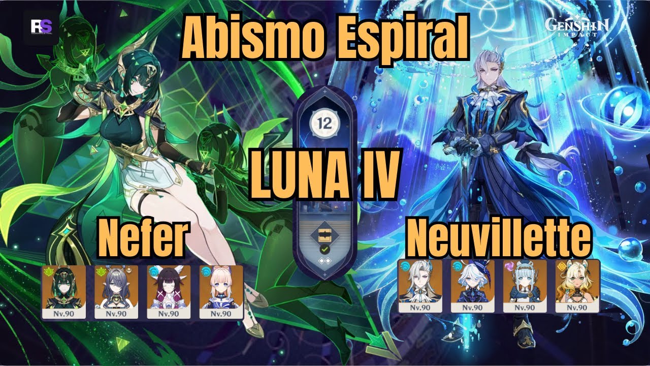 Nefer C0R0 /Neuvillette C0R0 | Abismo Piso 12 9⭐ | Genshin Impact Luna IV (6.3)