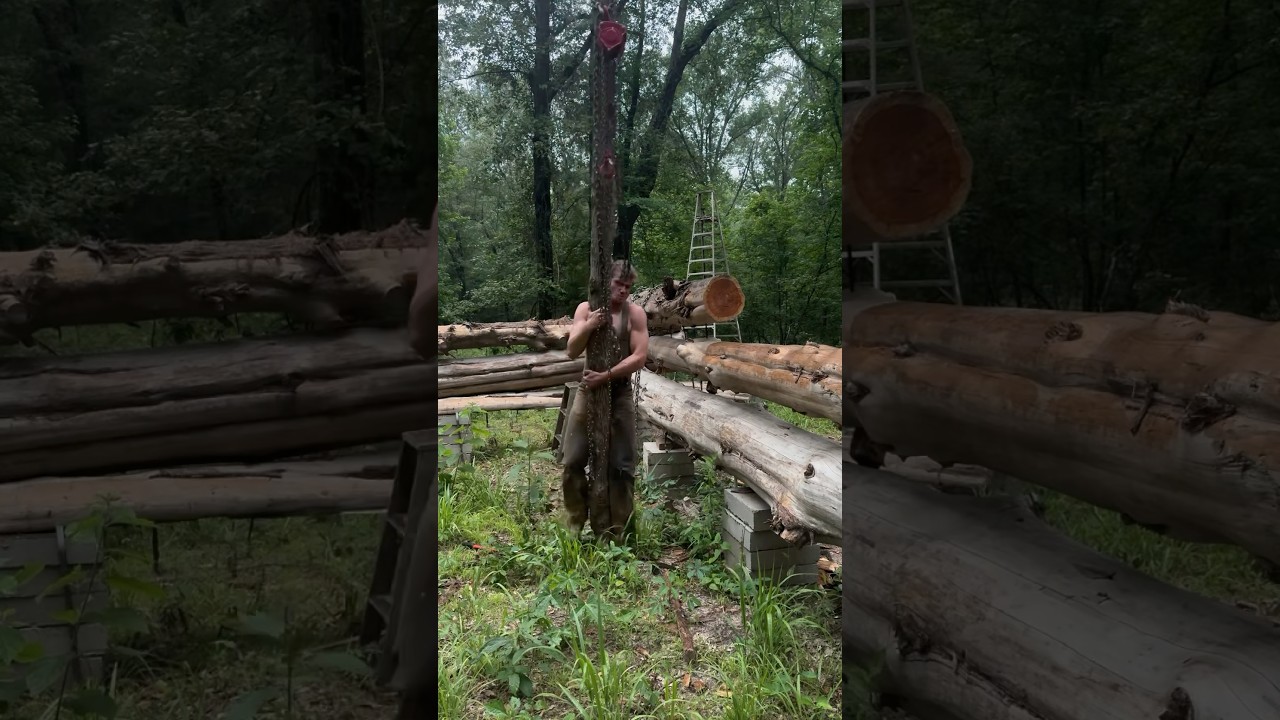 Building a Log Cabin by Hand Part 16! #logcabin #cabin #outdoors #nature #buschraft #survival #diy
