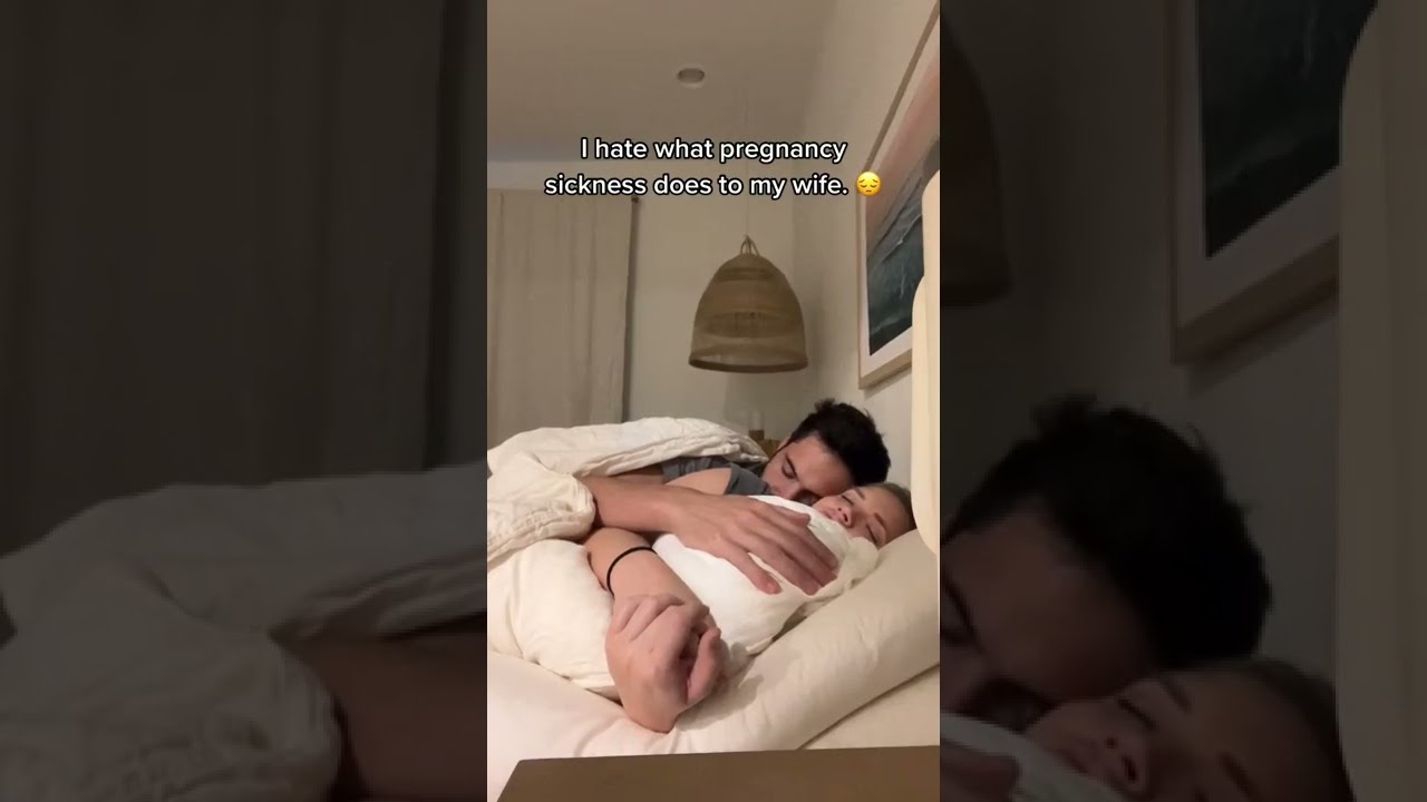 My husband comforts me with my pregnancy sickness 😭 | SO CUTE! #shorts
