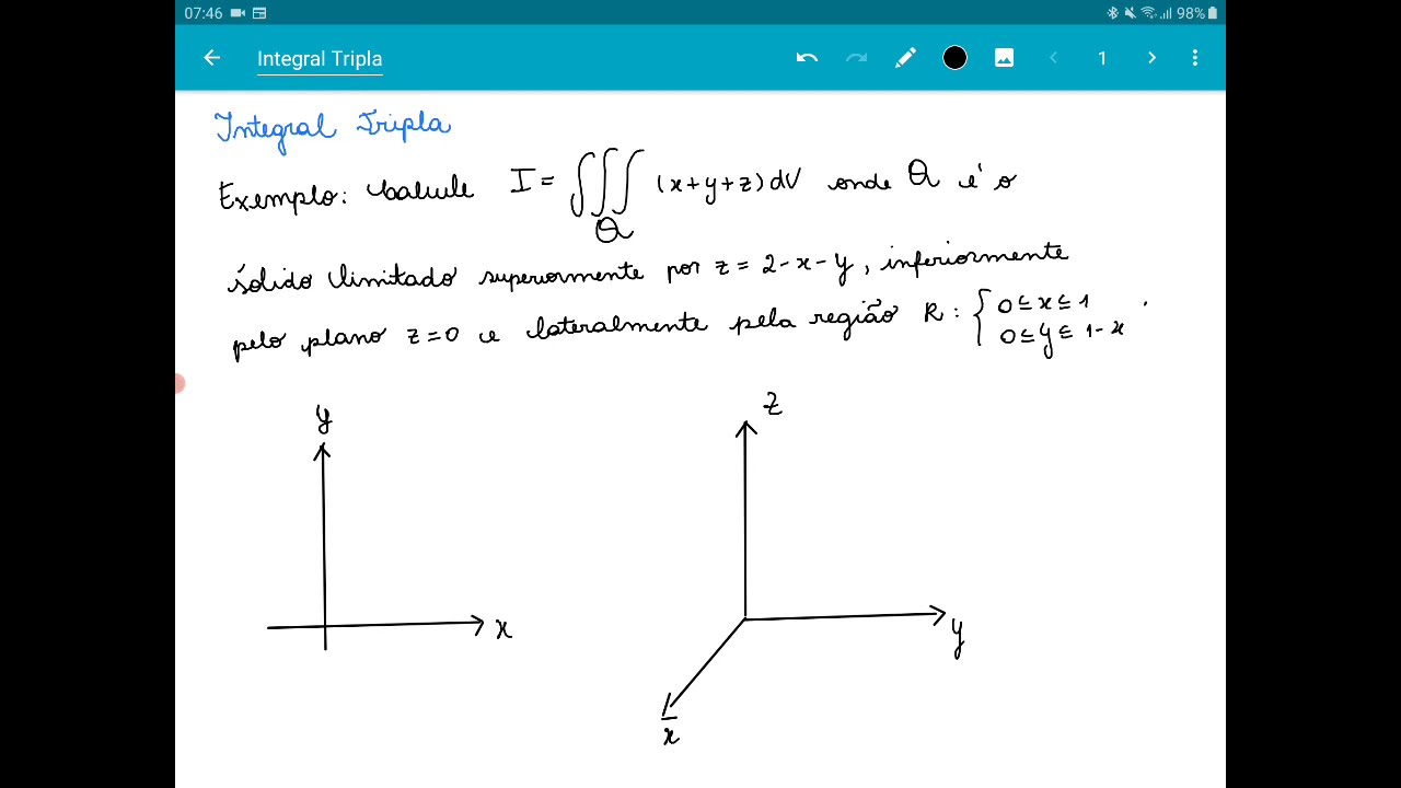 Integral Tripla - Exemplo
