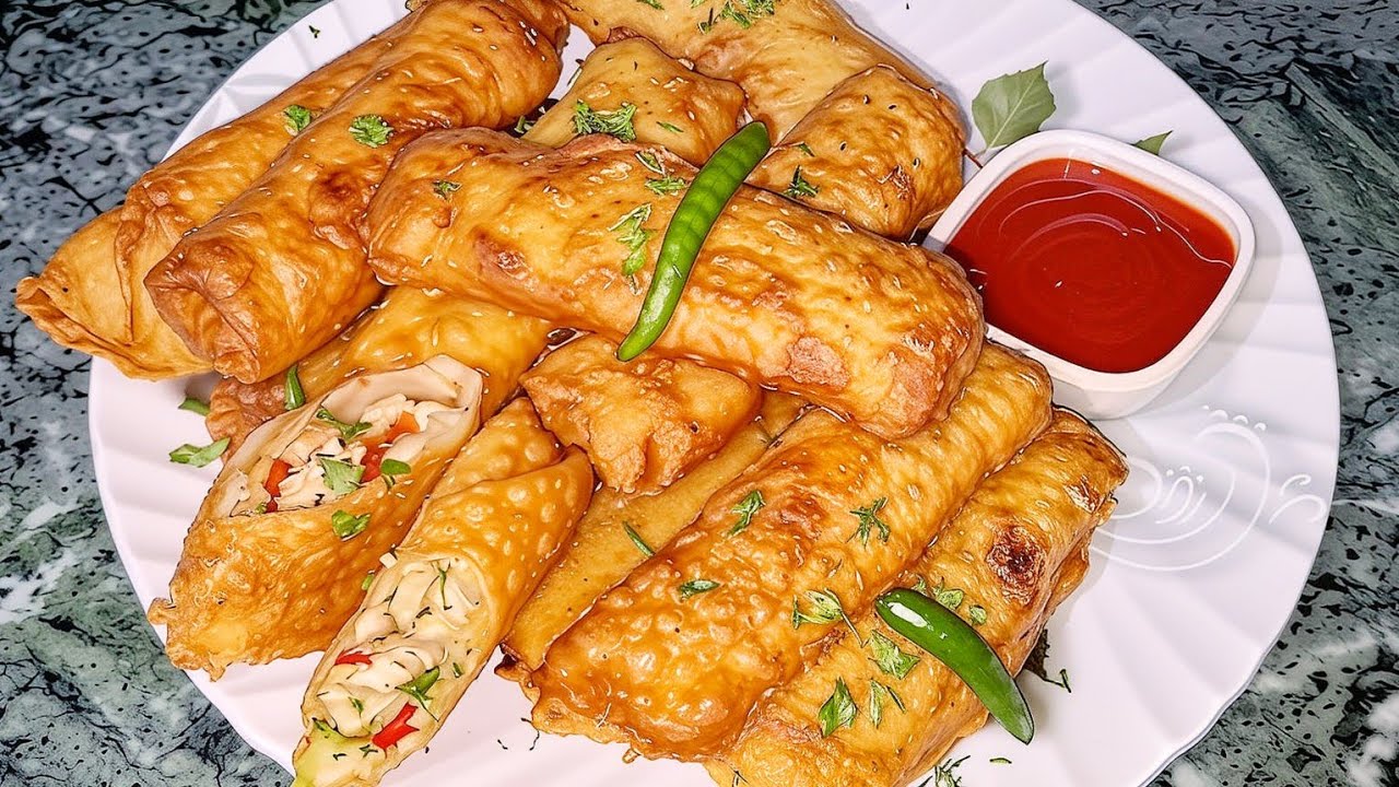 Chicken Spring Rolls Recipe For Iftar | Crispy Chicken Spring Rolls For Ramzan 2026 |
