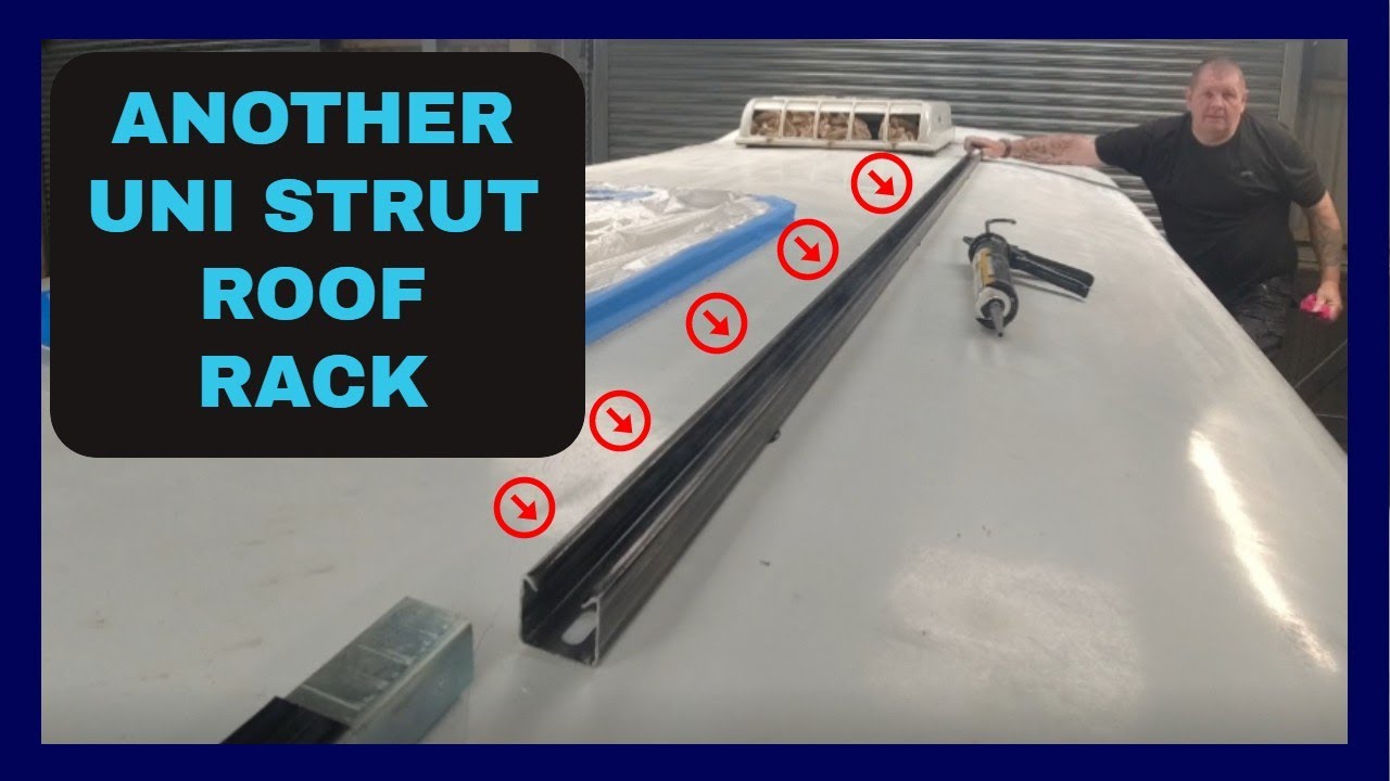 IVECO IRIS BUS CAMPER CONVERSION - Uni Strut Roof Rack Build Part 3