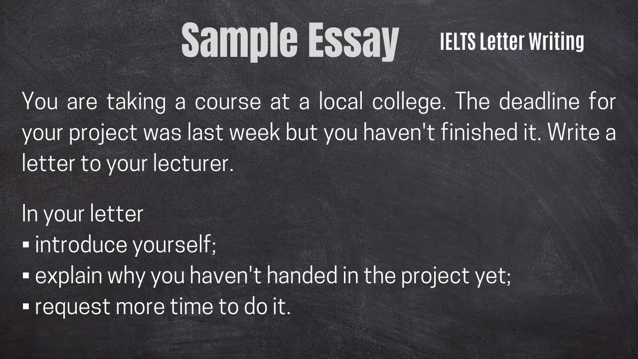 ✍️ IELTS Letter Writing ✉️ Extension Request for Delayed Submission of Project #ielts #letters