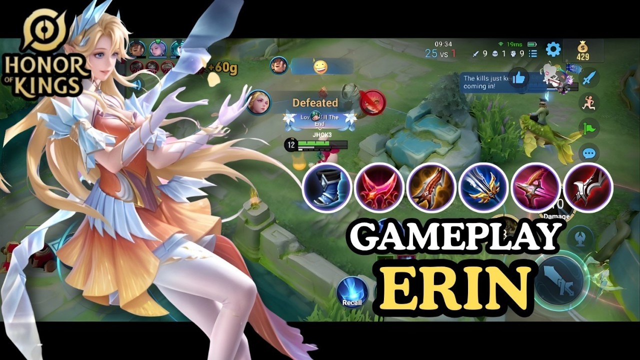 Erin is OP! Fast Damage & Clean Positioning – Honor of Kings