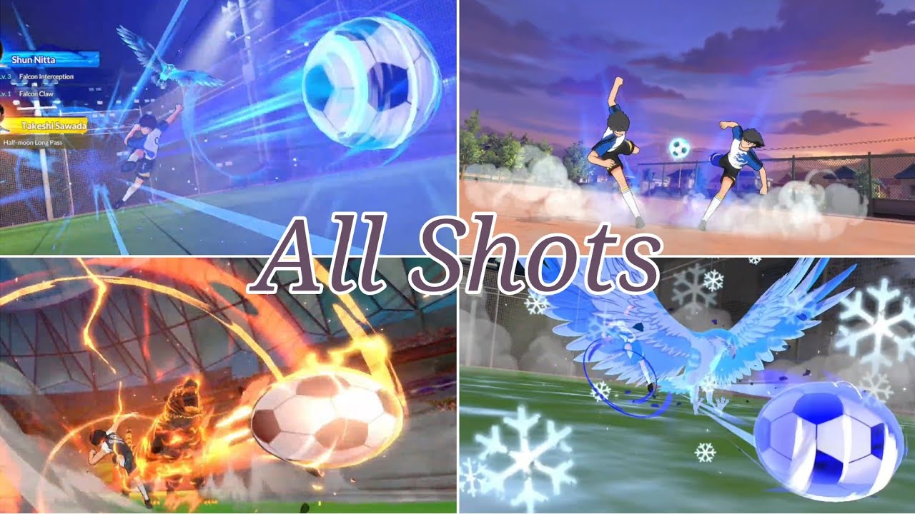 Captain Tsubasa: Ace - All Shots + Jumping/Diving Header (Animations only)