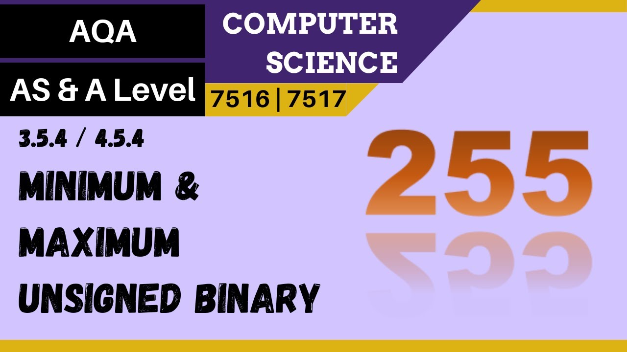 75. AQA A Level (7516-7517) SLR 11 - 4.5.4 Minimum and maximum unsigned binary