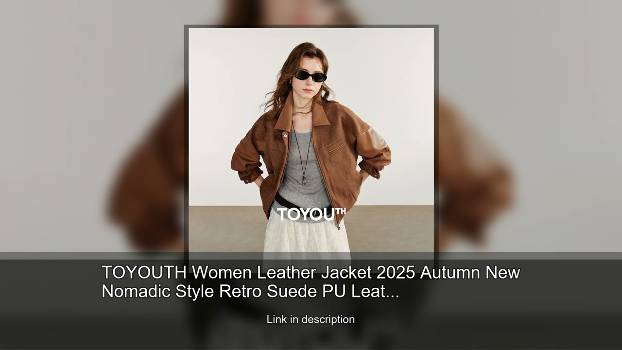 TOYOUTH Women Leather Jacket 2025 Autumn New Nomadic Style Retro Suede PU Leather Splicing Jack