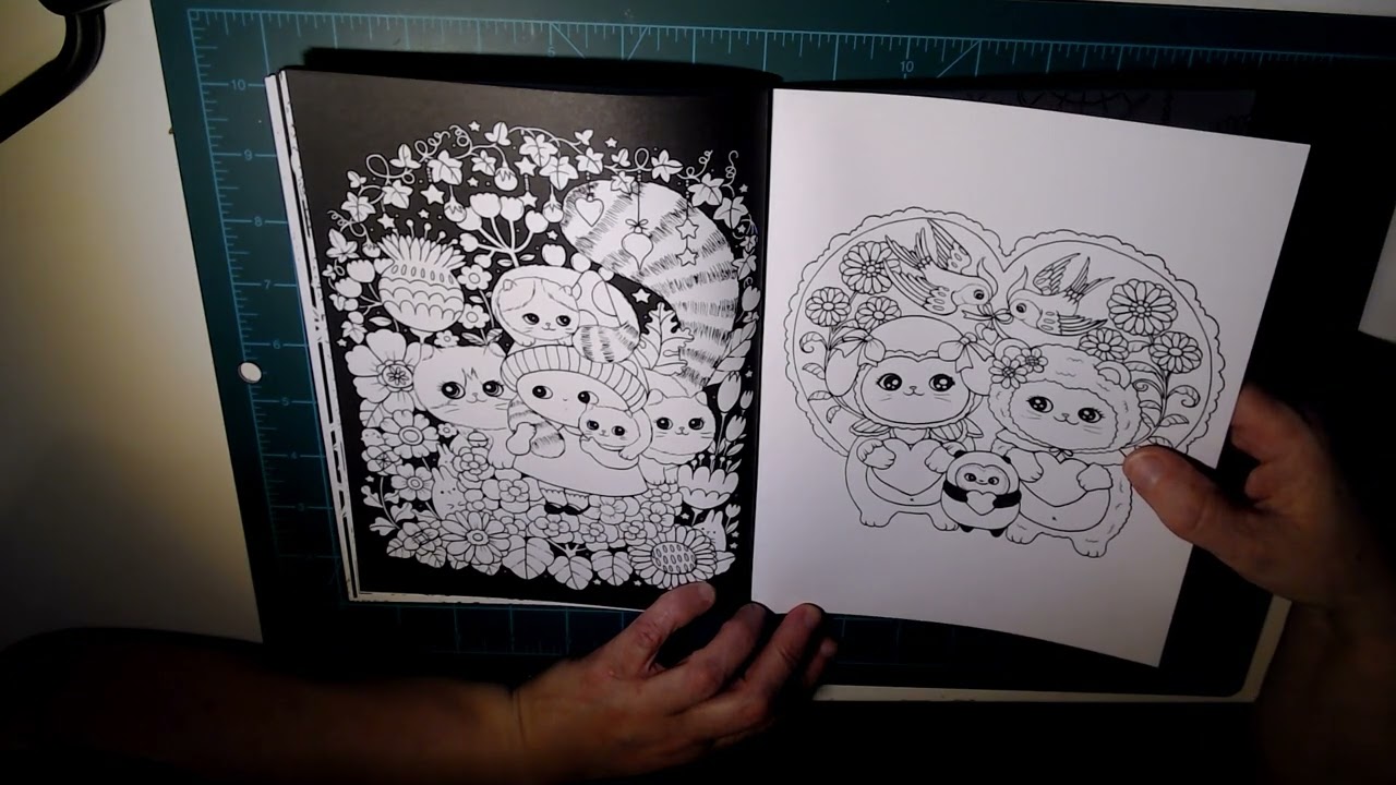 ** PREMIERE**  BRAND NEW RELEASE Adult Colouring Book Flip Through  A MILLION KITTENS by #lulumayo