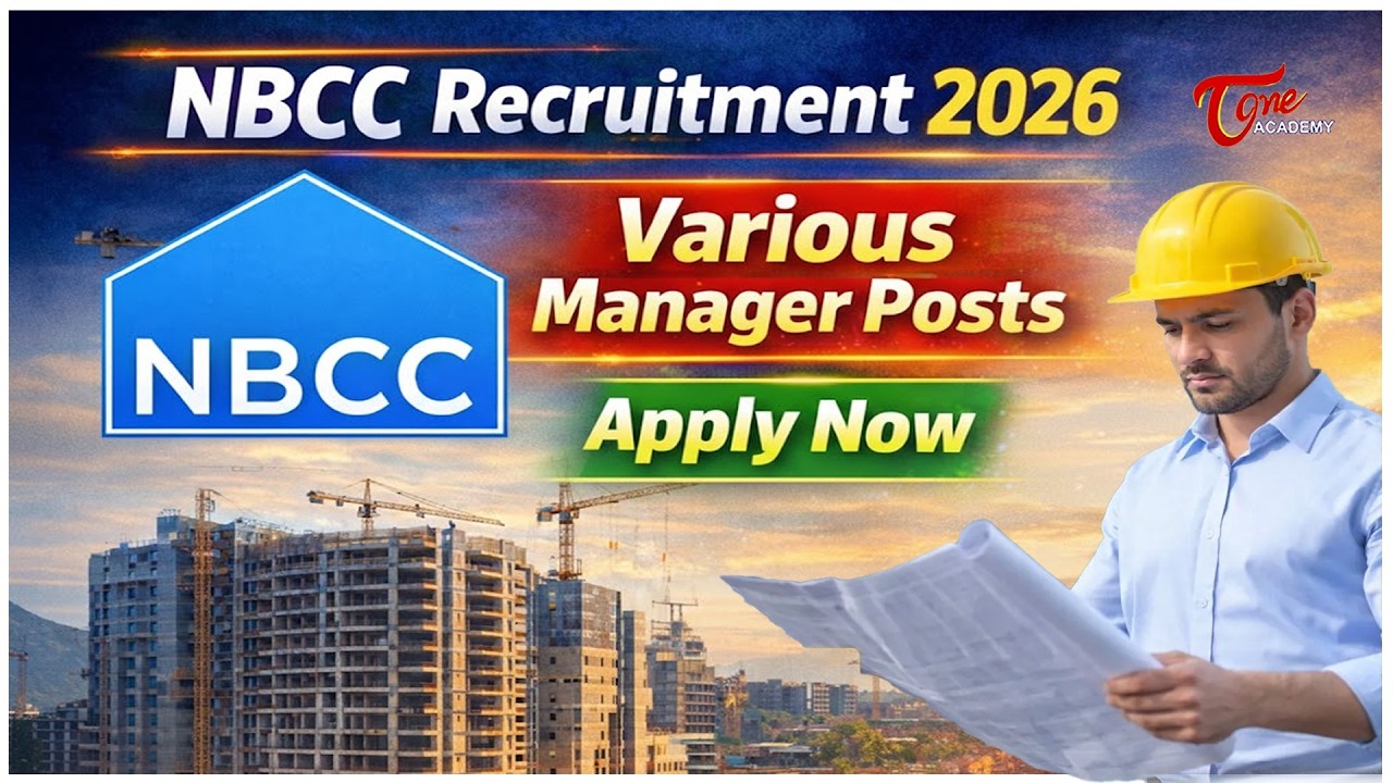 NBCC Navratna PSU Recruitment 2026 | Various Manager Posts | How to Apply | Tone Academy