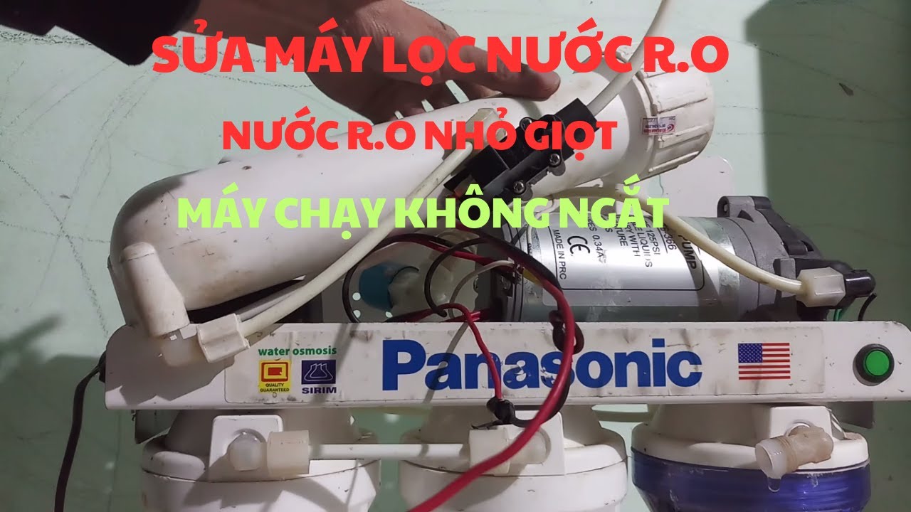 Sửa máy lọc nước hỏng nhiều bộ phận quan trọng, nước R.O nhỏ giọt