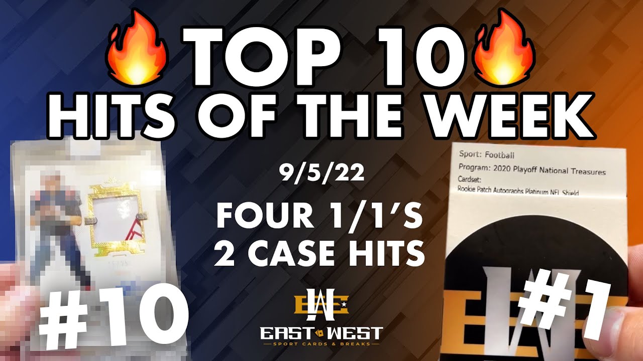 TOP 10 SPORTS CARDS PULLED at East West Sports Cards | Week of September 5th 2022 Top 10 Card Hits