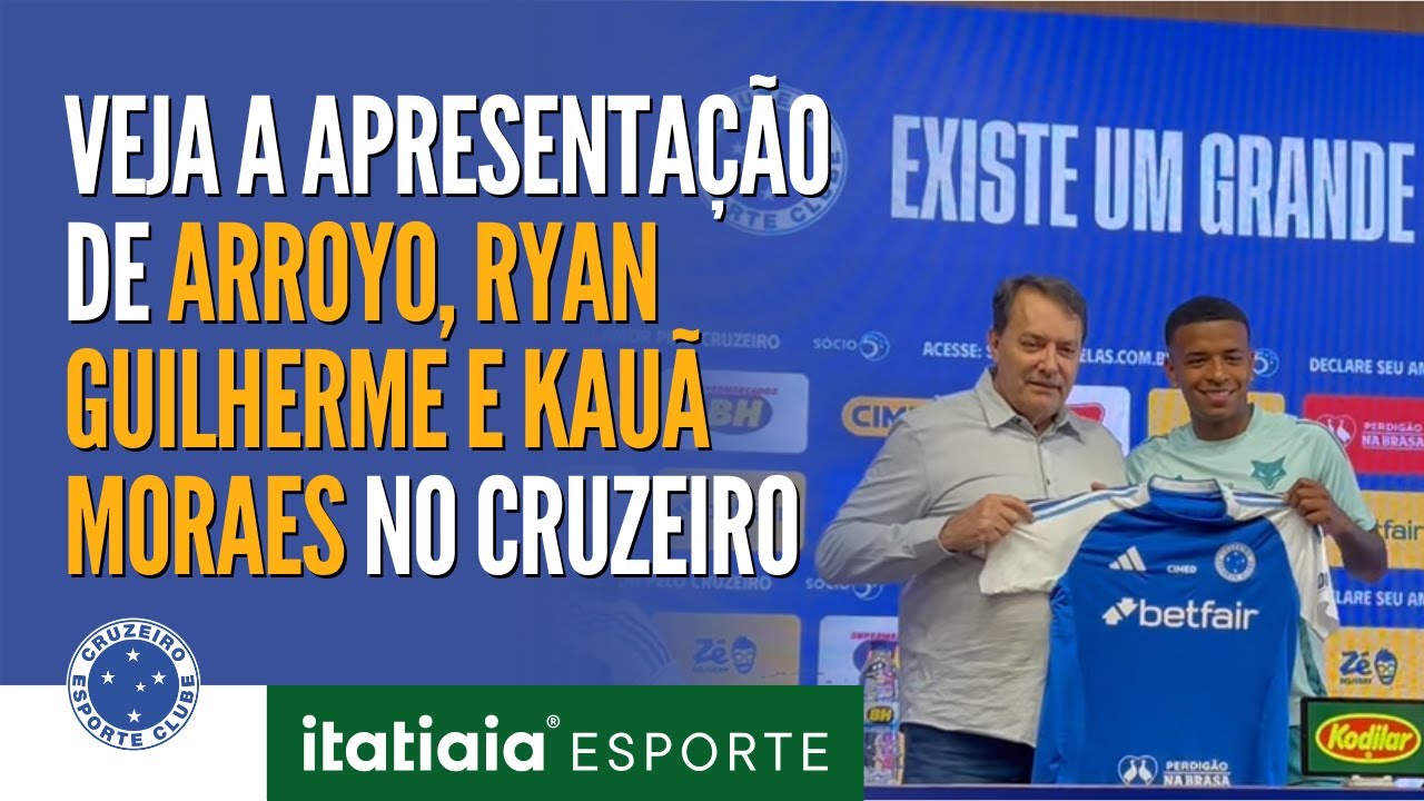 ASSISTA &Agrave; APRESENTA&Ccedil;&Atilde;O DE ARROYO, RYAN GUILHERME E KAU&Atilde; MORAES COMO REFOR&Ccedil;OS DO CRUZEIRO