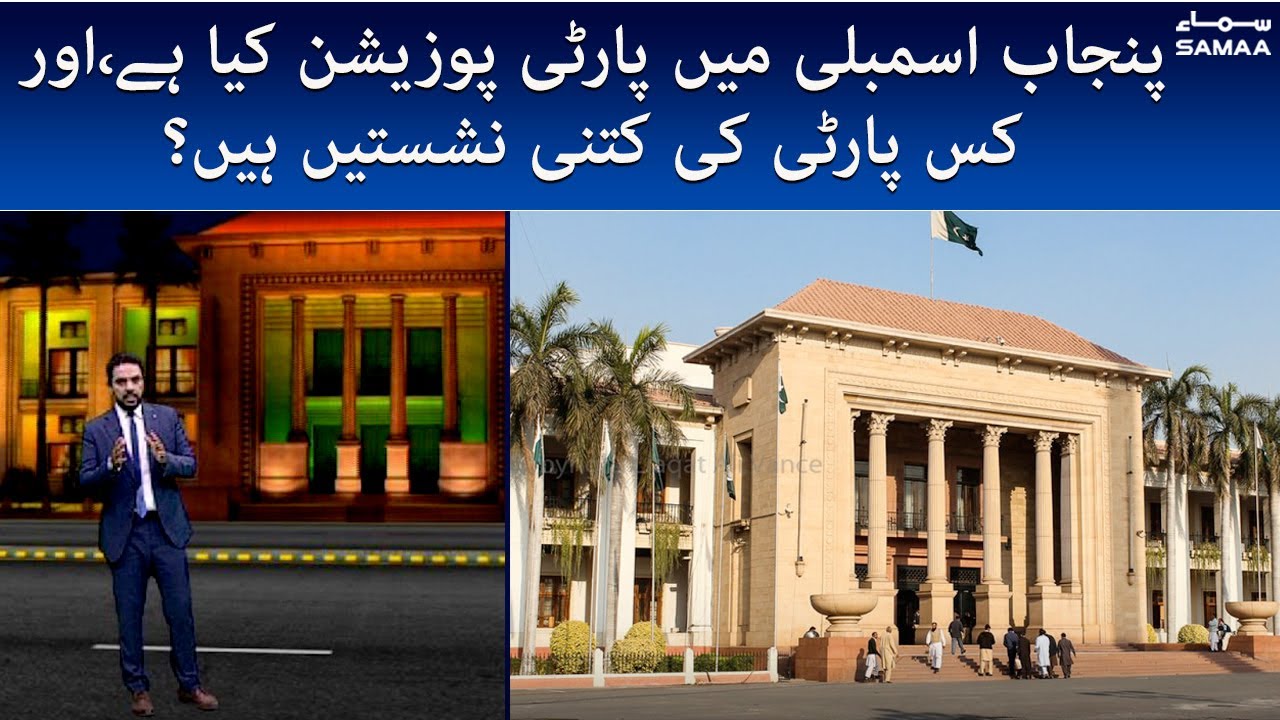 What is the party position in the Punjab Assembly, and which party has how many seats? -7 March 2022
