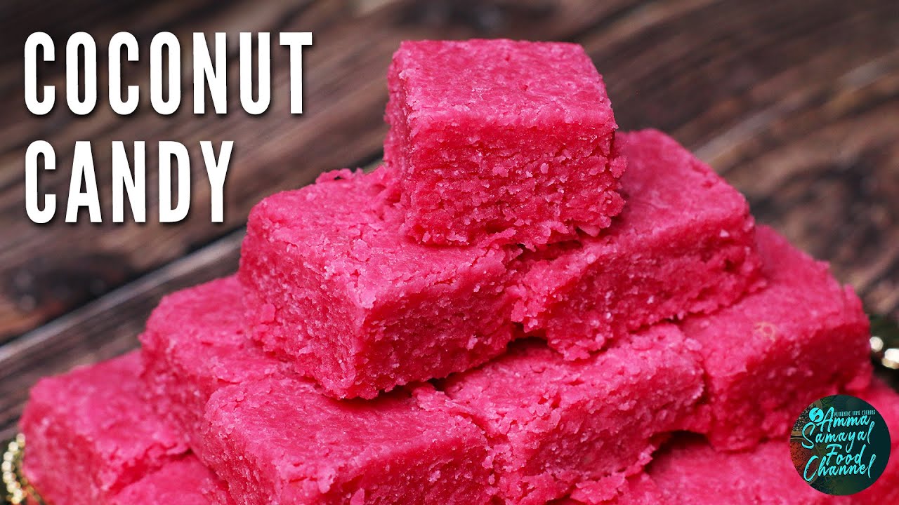 Coconut Candy In Tamil | How To Make Homemade Coconut Candy | Candy Kelapa Parut | Coconut Burfi