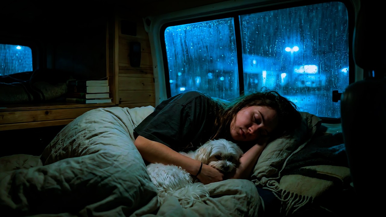 Say Goodbye To Stress In Less Than 3 Minutes To Fall Asleep With Heavy Rain And Thunder On The Car