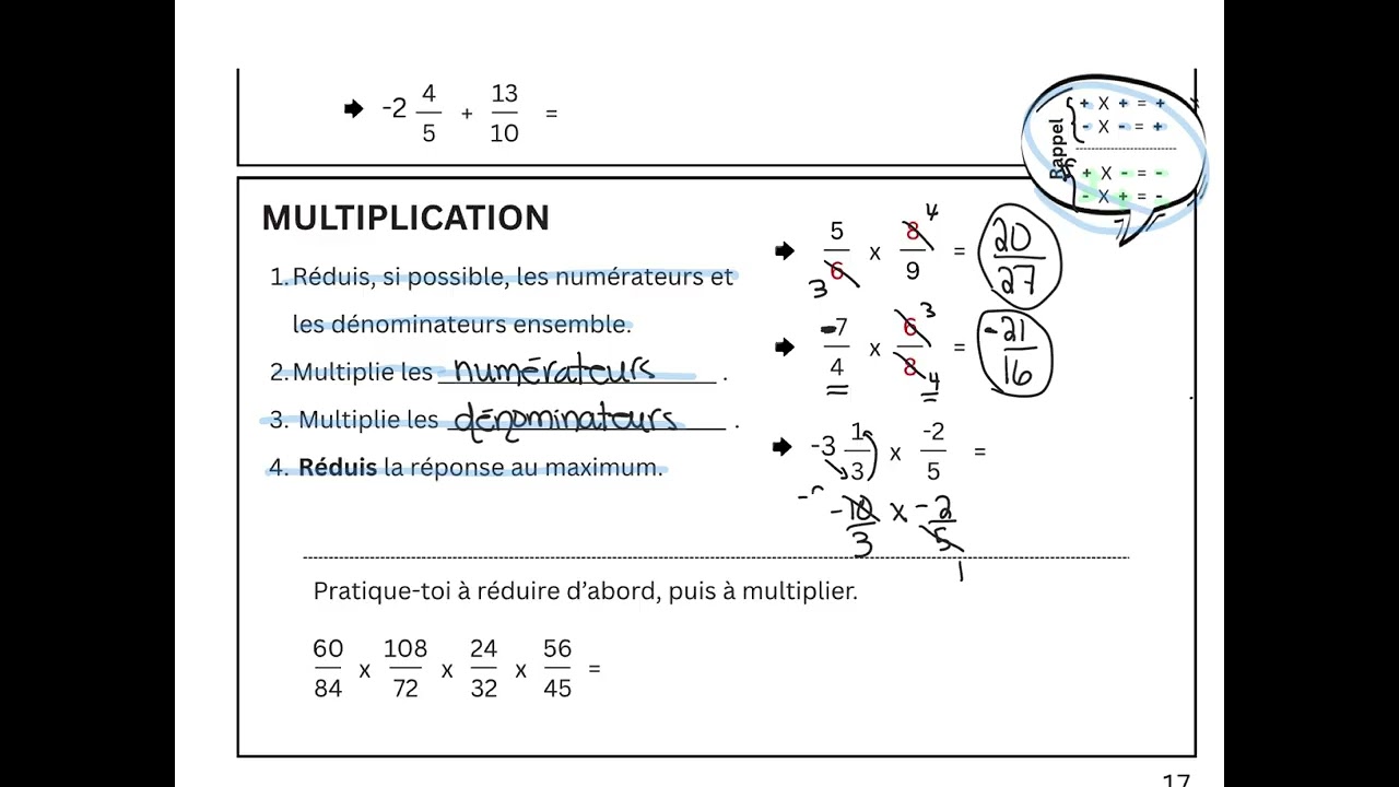Multiplication de fractions